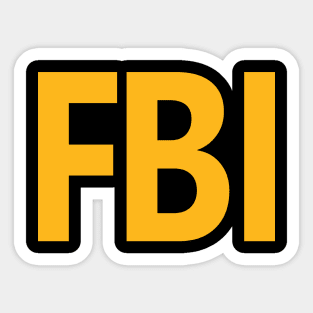 FBI Shirt Front Print Gold Sticker